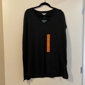 Black Tunic Knit Top from Orvis in size XXL. NWT
